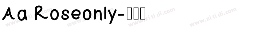 Aa Roseonly字体转换